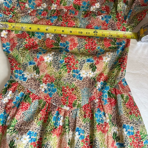 Pink and Green Long Sleeve Gown with Mock Neck - Picture 13 of 16